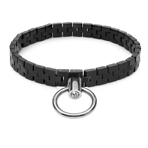 Black Label Watch Link Collar Black