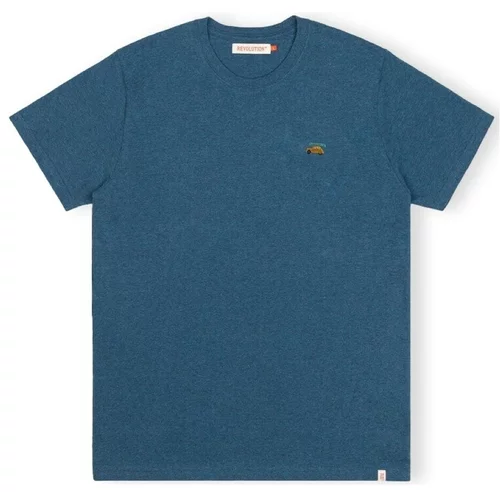 Revolution Majice & Polo majice T-Shirt Regular 1284 2CV - Dustblue Modra