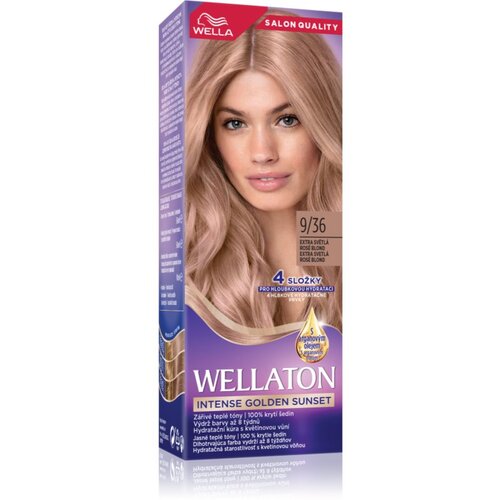 Wella ton Intense Golden Sunset permanentna barva za lase z arganovim oljem 9/36 Extra Light Rosé Blonde 1 kos Cene