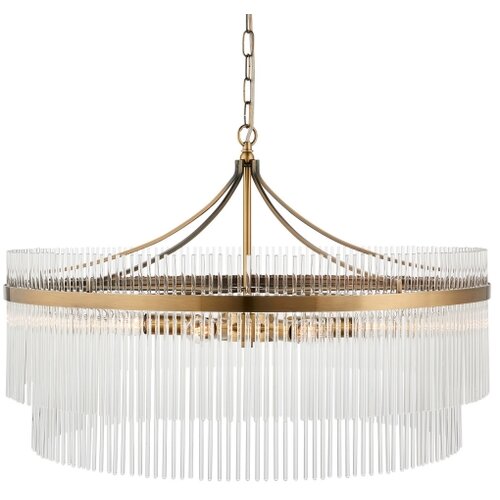  Endon 112574 - Luster na lancu MARIETTA GRAND 7xE14/7W/230V mesing/prozirno Slike