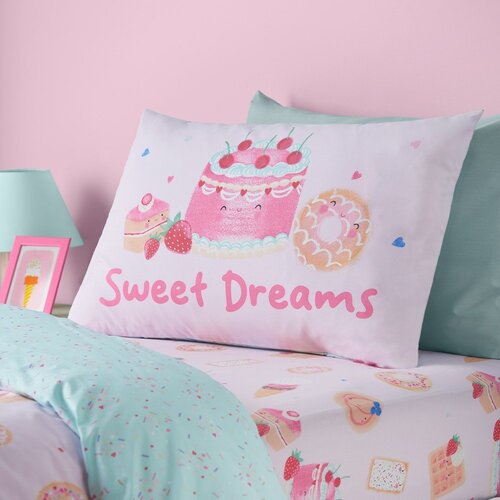 Catherine Lansfield Rožnata enojna otro&amp;scaron;ka posteljnina 135x200 cm Sweet Treats &amp;ndash; Slike