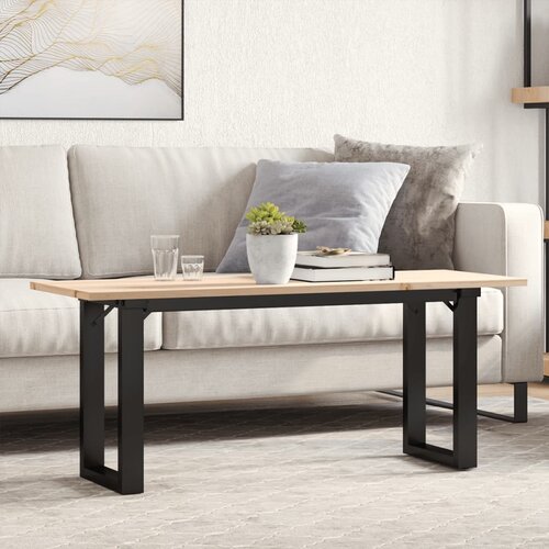 Furnova Klubska mizica O okvir 110x40x45 cm trdna borovina lito železo, (22056341) Cene