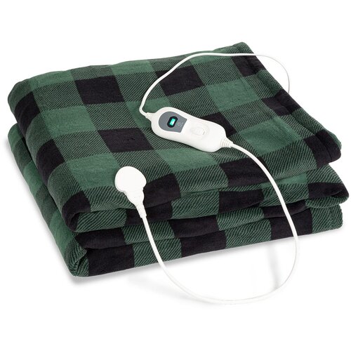 Klarstein Dr. Watson XXL, grelna odeja, 120 W, 200 x 180 cm, coral fleece, siva, kocke Cene