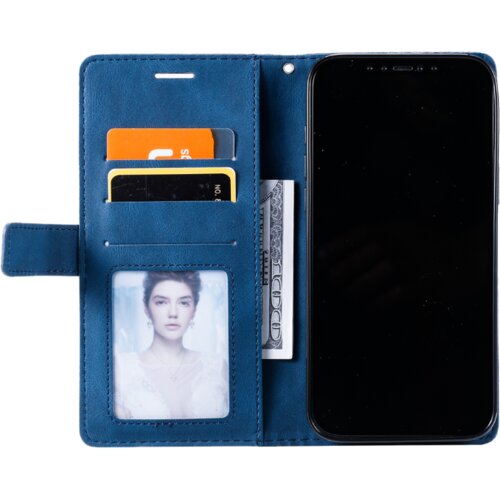 Chameleon Preklopna torbica (WLGO-Lines) Xiaomi Redmi A7 Pro 4G/5G, modra Slike