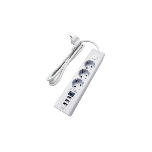 Well Produžni kabl sa za&amp;scaron;titom 3 utičnice+3x USB-A, USB-C 3m Slike