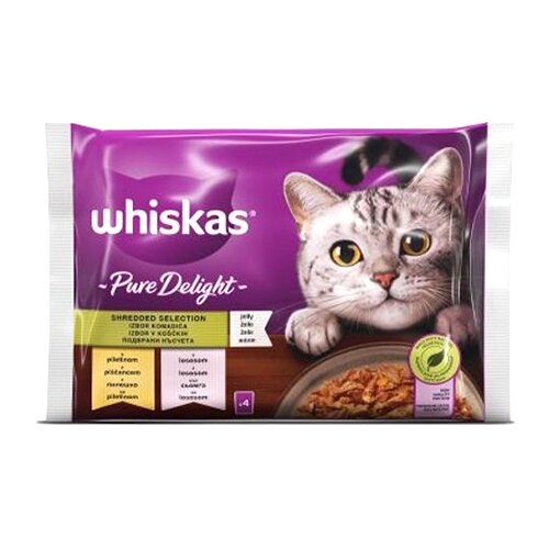Whiskas kesice pure delight izbor mesa 4x85g Cene