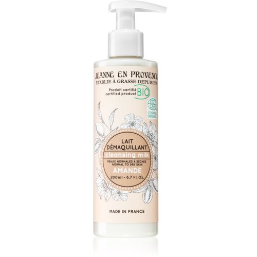Jeanne en Provence BIO Almond mlijeko za či&amp;scaron;ćenje lica BIO kvalitete za žene 200 ml Slike