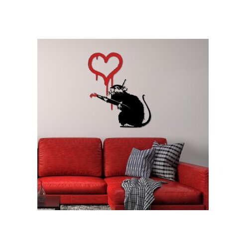 Wallxpert Zidna dekoracija Banksy Metal 08, 60x70 cm, 1,5 mm, Bijela Slike