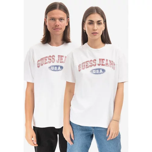 GUESS USA Bombažna kratka majica Guess bela barva, M2BI06KBB50 G046