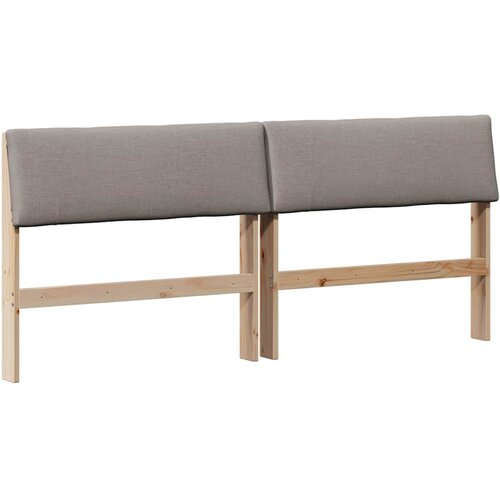 vidaXL Tapecirano vzglavje Taupe 200 cm Masivno borovo les, (5000108706) Cene