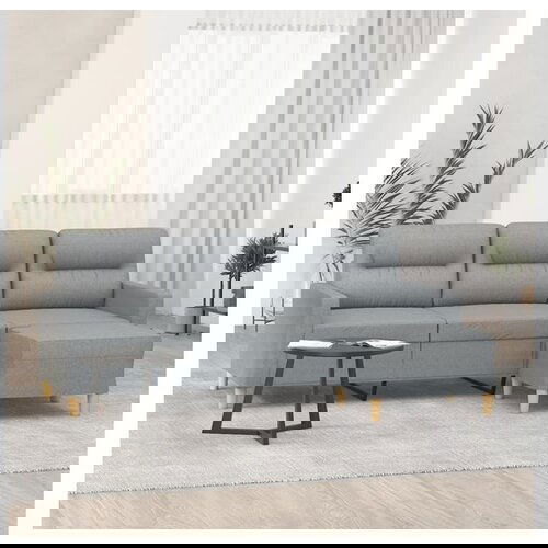 VidaXL Trosjed s tabureom svjetlosivi 180 cm od tkanine Slike