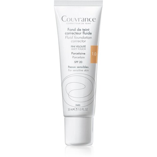 Avène Couvrance prekrivni tekoči puder SPF 20 odtenek 1.0 Porcelain 30 ml Cene