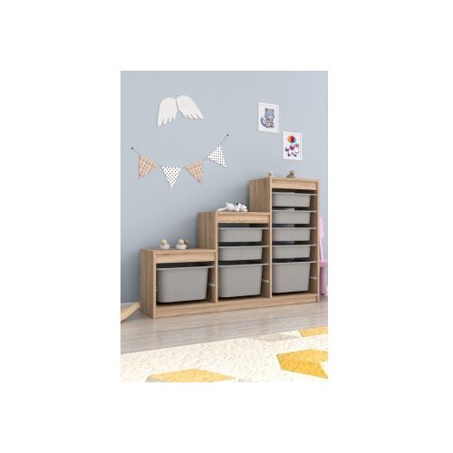 Hanah home vi&amp;scaron;enamenska komoda swiss sonomo grey Slike