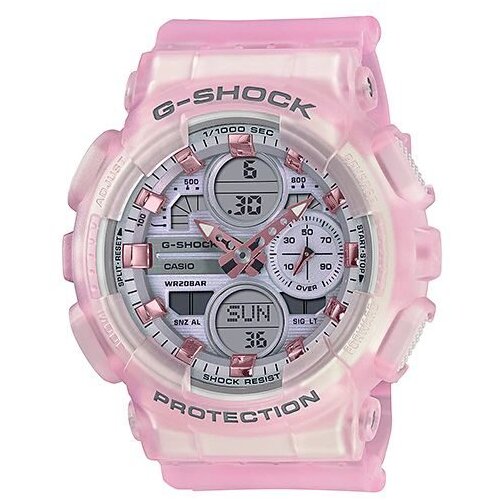 Casio Ženski sat GMA-S140NP-4A, Sivo kući&amp;scaron;te, Roze Slike