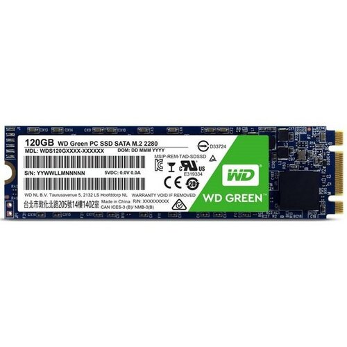 Western Digital 120GB Green WDS120G1G0B PC SSD, SATA III 6 Gb/s, M.2 2280, 15nm TLC, Sequential Read 540 MB/s, Sequential Write 430 MB/s, Silicon Motion SM2256S ssd hard disk Slike