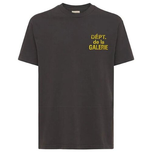 gallery dept Majice s kratkimi rokavi T-SHIRT FRENCH TEE BLACK YELLOW Črna Cene