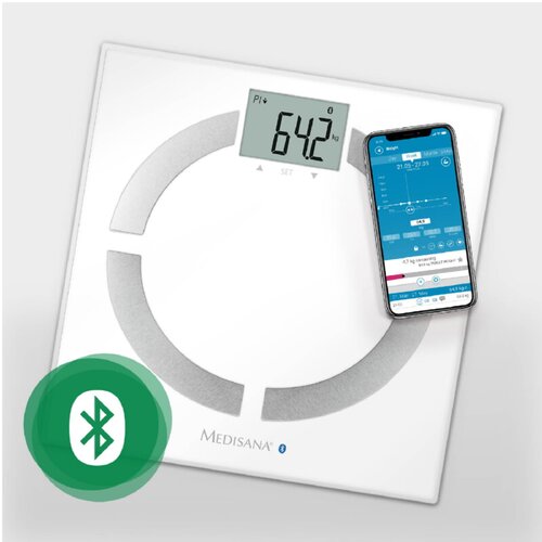 Medisana Vaga za tjelesnu analizu BS 444 connect raspon vaganja (maks.)=180 kg bijela Cijene