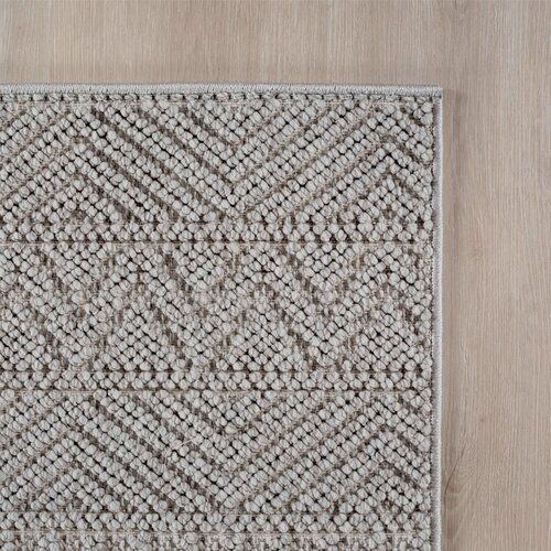 Novel RAVNO TKANA PREPROGA HELIX 200 cm tkano srebrne barve Slike