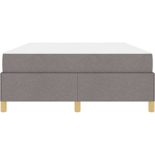 Box spring krevet Taupe i bijela 140 x 190 cm tkanina Slike