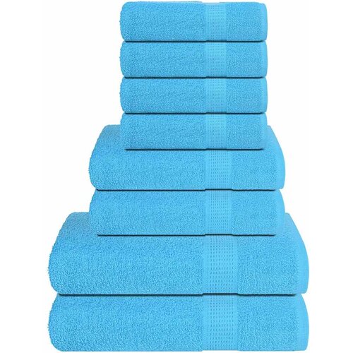  Set ručnika od 8 dijelova FROGN tirkizni 360 g/m&amp;sup2; Slike