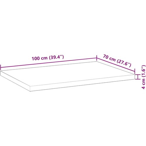  Ploča za radni stol s uljnim premazom 100x70x4 cm drvo bagrema Slike
