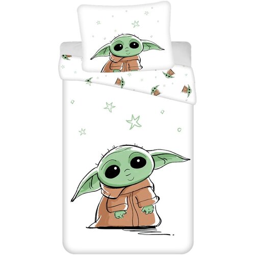 Jerry Fabrics Bombažna otroška posteljnina 140x200 cm Star Wars Baby Yoda – Cene