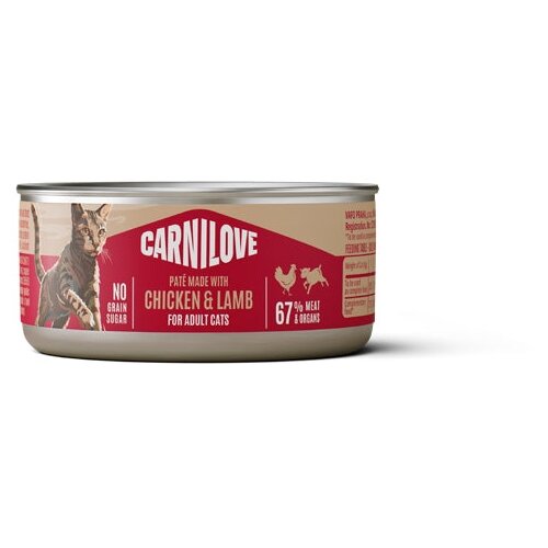 Carnilove Cat Adult konzerva, pate - pi&scaron;čanec in jagnjetina - 100 g 100 g Cene