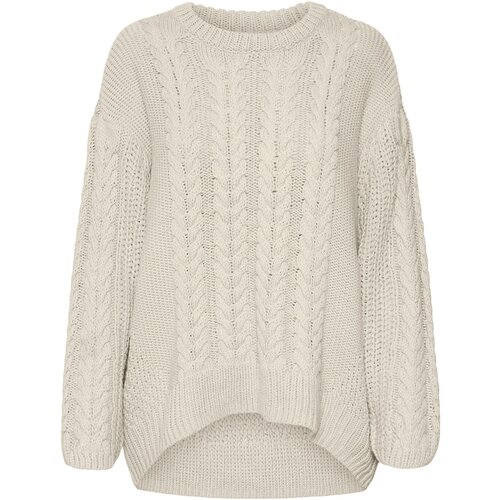 Vero_Moda VMSVEACABLE LS O-NECK PULLOVER GA BOO 10310869 Bež Slike