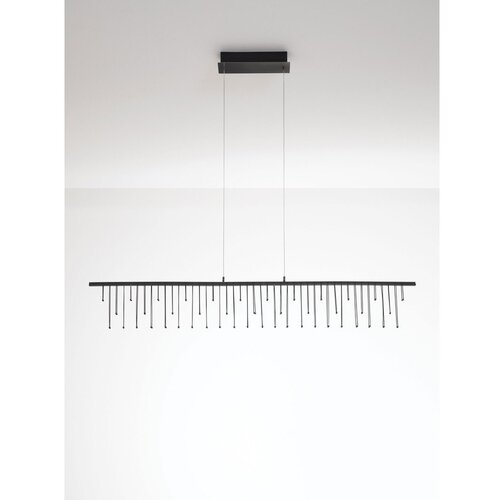 Nova Luce Aluminijasta LED zatemnitvena viseča svetilka v sijajno srebrni barvi Stellar &amp;ndash; Slike