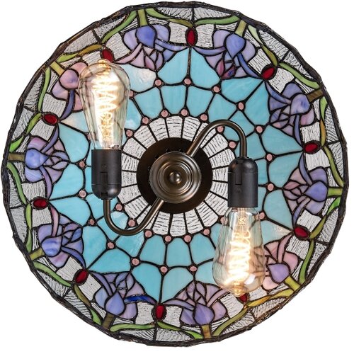  Brilagi - Tiffany vitražni luster na lancu LORAS 2xE27/60W/230V Slike