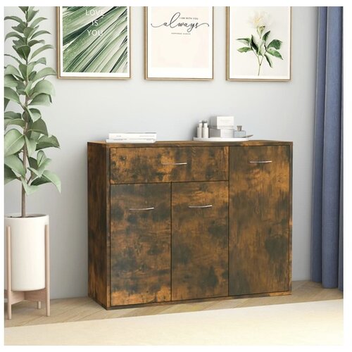  Komoda boja dimljenog hrasta 88x30x70 cm od konstruiranog drva Cijene