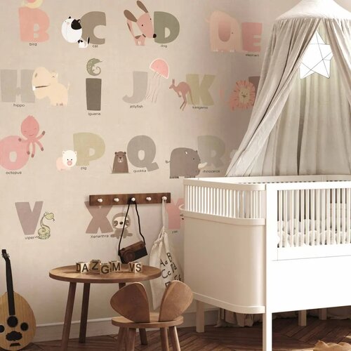  Foto tapeta - A Beige Alphabet 500x350 Vodootporna Slike