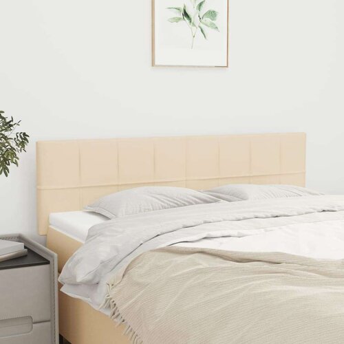  Posteljno vzglavje 2 kosa krem 72x5x78/88 cm blago, (20938710) Slike