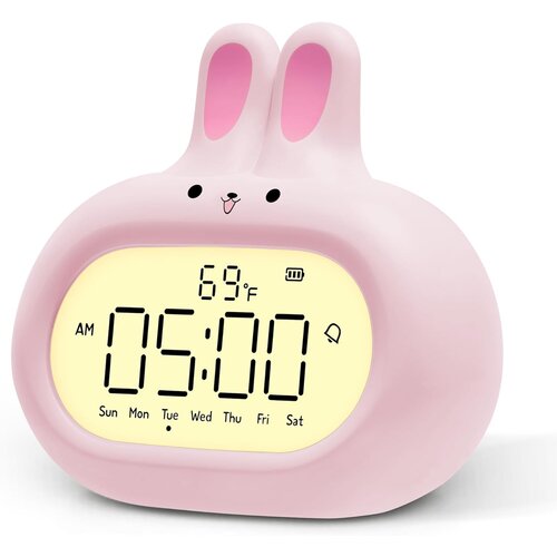 Dardanar Zajčja digitalna budilka s prikazom dneva, ljubek dizajn zajčka, (21156270) Cene