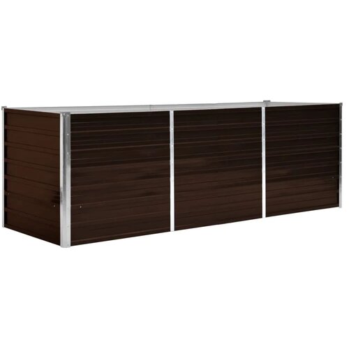 vidaXL Visoka greda rjava 240x80x77 cm pocinkano jeklo Cene