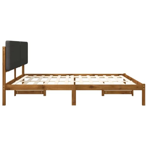  Krevetni okvir s tapiciranim uzglavljem Prirodna i tamnosiva - Prirodna i tamnosiva 180 x 200 cm Slike