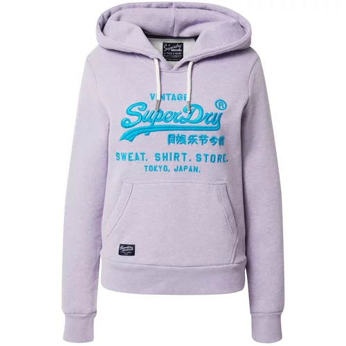 Superdry Sweater majica svijetloplava / lila