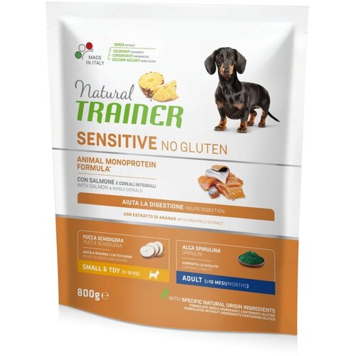 Natural trainer No Gluten Adult Mini - losos 800g Slike