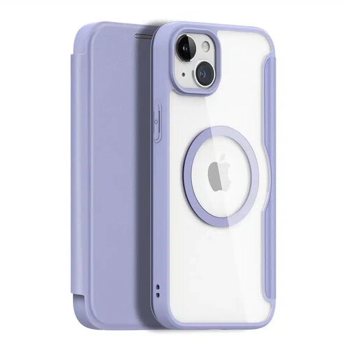 Dux ducis Skin X Pro &amp;ndash; MagSafe združljiv ovitek na preklop za Apple iPhone 15 Plus, vijoličen Slike