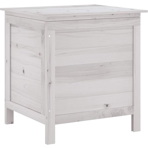  Vrtna kutija za pohranu bijela 50x49x56,5 cm masivna jelovina Slike