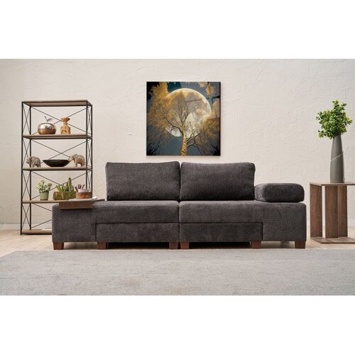 Atelier Del Sofa trosed na razvlačenje Perenna Chenille, 116 cm, antracit Slike