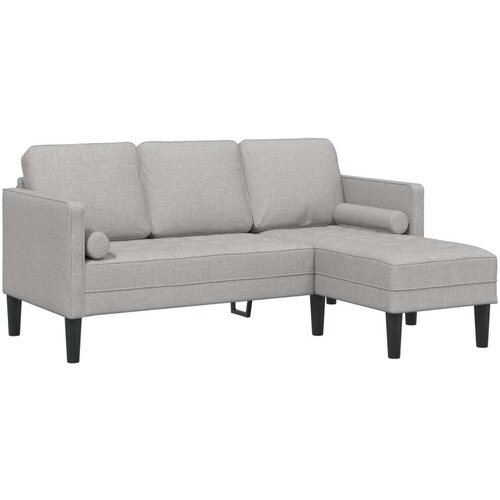 vidaXL Kutna sofa Siva boja oblaka Tkanina 173 x 131 x 67 cm Kutna sofa Cijene