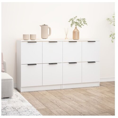  Komode 2 kom bijele 60 x 30 x 70 cm od konstruiranog drva Cijene