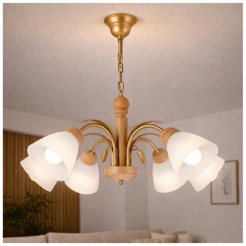  Luster na lancu TULIPAN 5xE27/60W/230V hrast Cene
