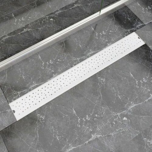 VidaXL Kanaleta za Tu&amp;scaron; Mehurčki 930x140 mm Nerjaveče Jeklo Slike