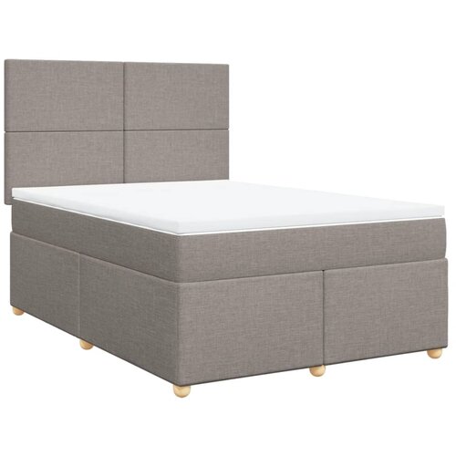 vidaXL Box spring postelja z vzmetnico taupe 140x190 cm blago, (21305000) Cene