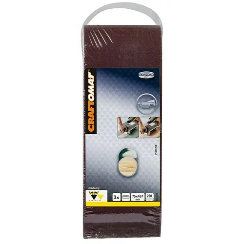 CRAFTOMAT Brusni remen BFWP (D x Š: 457 x 75 mm, Granulacija: 220, 3 Kom.)