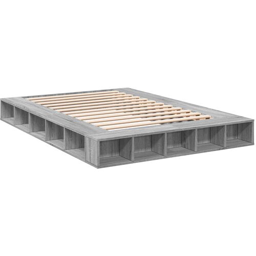 VidaXL Posteljni okvir siva sonoma 150x200 cm inženirski les, (21216257) Slike