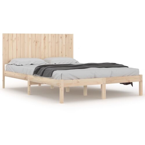 Maison Chic Posteljni Okvir - Dvoposteljna postelja iz trdne borovine 180x200 cm, (22081423) Slike