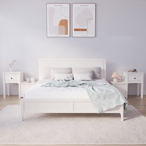  Noćni ormarići 2 kom bijeli 79,5x38x65,5 cm od masivne borovine Cijene